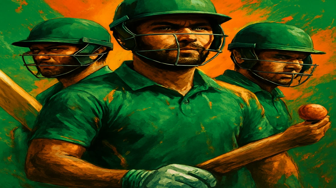 বাংলাদেশ ক্রিকেট দল মাঠে ক্রিয়া করছে, DK4444 প্ল্যাটফর্মের লাইভ ম্যাচ তথ্য ও খেলার বিশ্লেষণ স্ক্রীনগুলোতে প্রদর্শিত হচ্ছে।