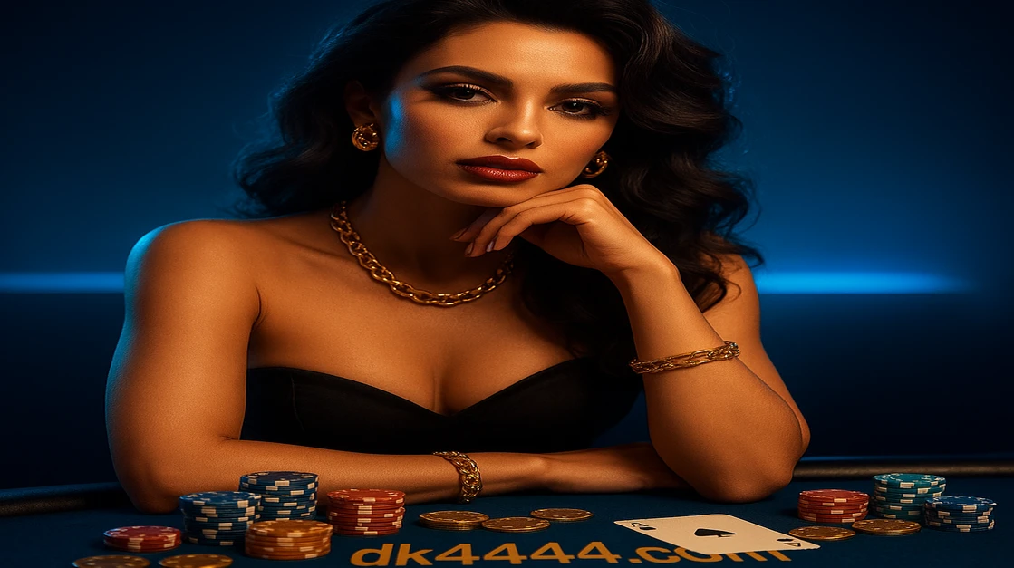 DK4444 লাইভ গেমিং-এ একটি সুন্দর উপস্থিতি খেলার অংশ নেওয়ার জন্য আপনাকে আহ্বান করছেন, ১০০% স্বাগতম বোনাসসহ, চারদিকে চিপ ও ভাসমান সোনালি কয়েন ঘেরা।